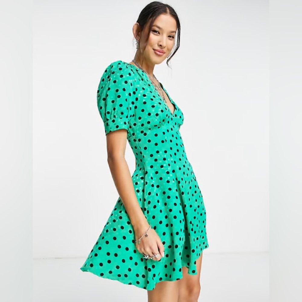 Polka dot fit and flare dress